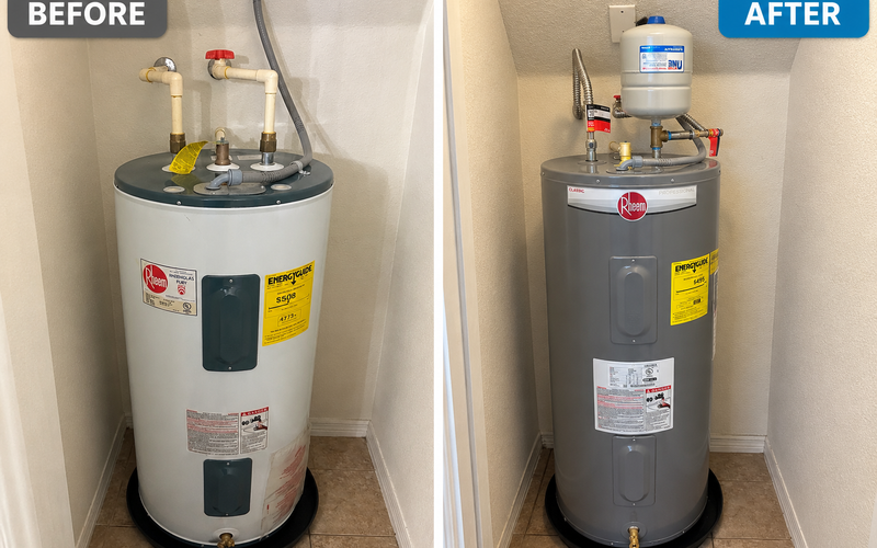 Water heater installation